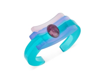 A Vintage French Resin Cuff Bracelet