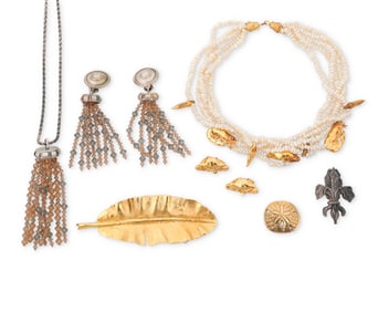 Mignon Faget: A Group of Sterling Silver and Vermeil Jewelry