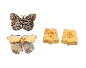 A Group of Silver and Vermeil Jewelry