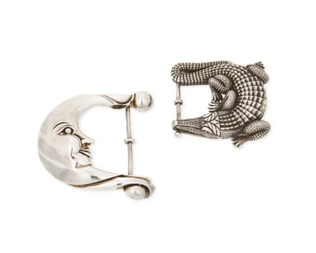Kieselstein-Cord: Two Sterling Silver Belt Buckles, 1988