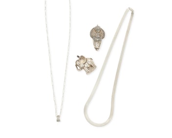 A Group of Sterling Silver Jewelry