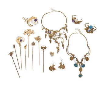 A Group of Mixed Metal Jewelry