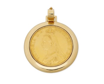 A Gold Coin Pendant