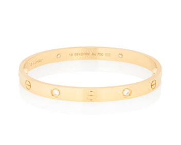Cartier: An 18K Gold and Diamond 'Love' Bracelet