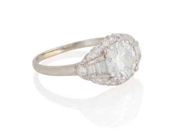 A Platinum and Diamond Ring