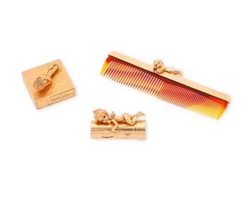 Ruser: A 14K Gold Group of Accessories