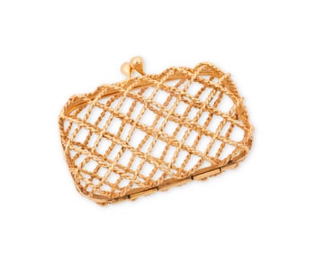 A Small Gold and Gem-Set Purse