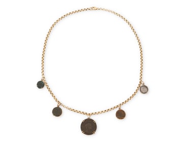 A Gold and Coin Necklace