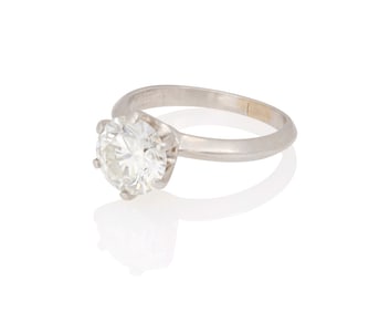 A Platinum and Diamond Ring