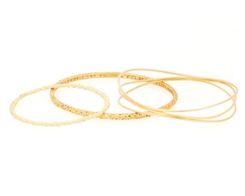 Three 18K Gold Bangles
