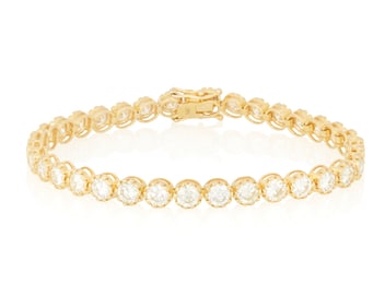 A 14K Gold and Diamond Bracelet