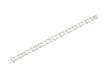 A Platinum and Diamond Bracelet
