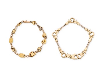 Two 14K Gold Bracelets