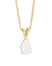 A 14K Bi-Color Gold and Diamond Pendant Necklace