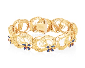 UnoAerre: An 18K Gold and Enamel Bracelet