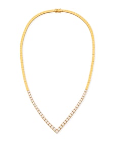 An 18K Gold and Diamond Necklace
