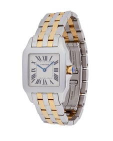 Cartier: A Gold and Stainless Steel 'Santos Demoiselle' Watch