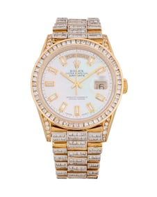 Rolex: An 18K Gold and Mother-of-Pearl Watch