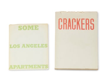 Ed Ruscha (b. 1937), "Some Los Angeles Apartments," 1970 and "Crackers," 1969