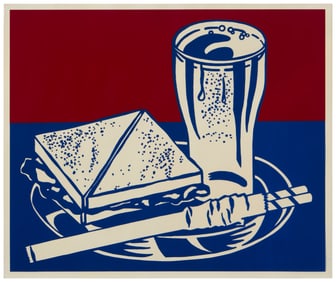 Roy Lichtenstein (1923-1997), "Sandwich and Soda," from "X + X (Ten Works by Ten Painters)"