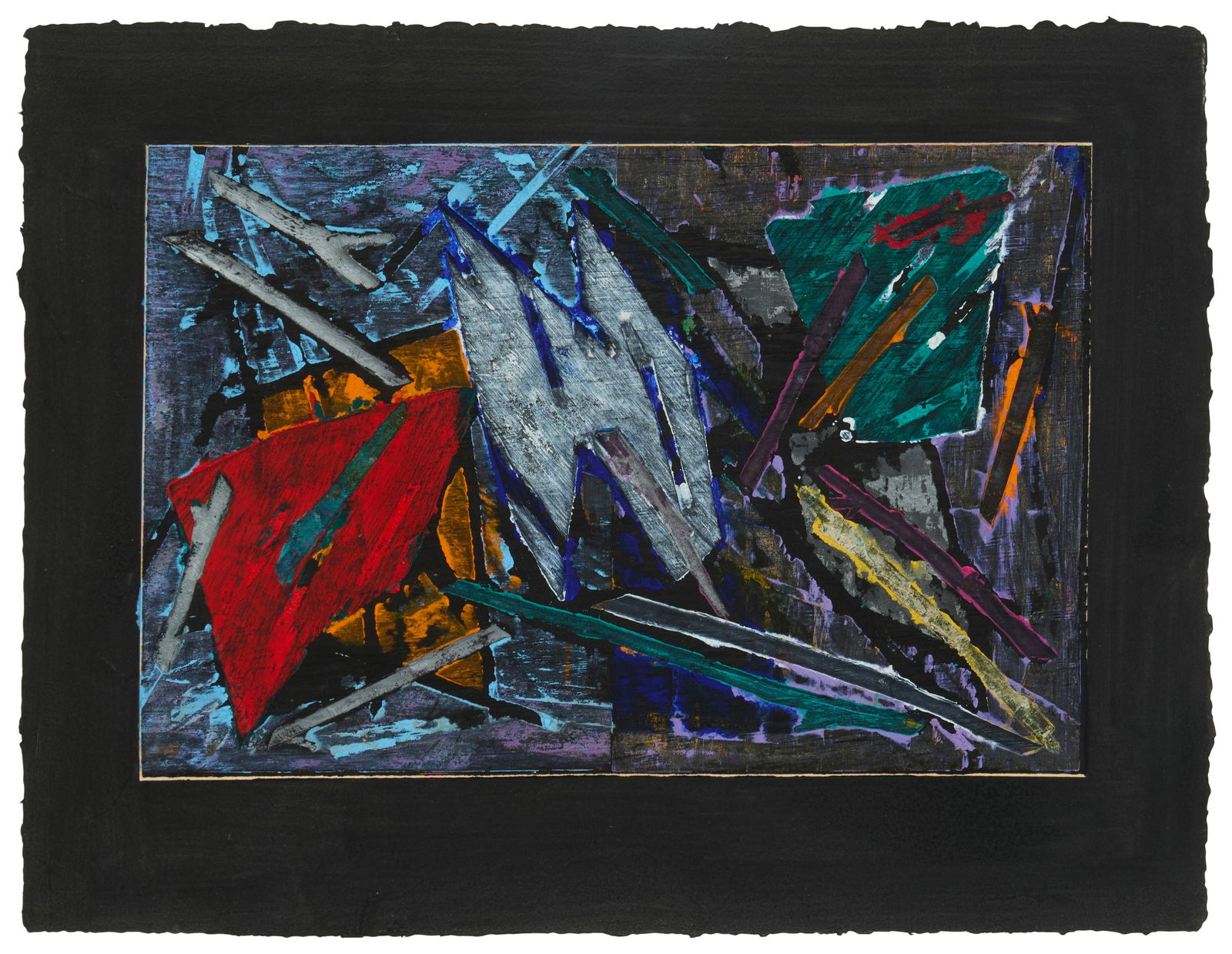 Charles Arnoldi (b. 1946), Untitled, 1986: Charles Arnoldi(b. 1946)Untitled, 1986Monotype in colors on wove paperSigned, dated, and inscribed in pencil in the lower margin, at center: Arnoldi "SM" 7/13/86; dated again and inscribed on the fram