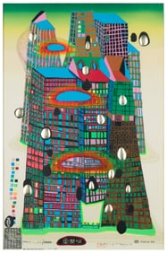 Friedensreich Hundertwasser (1928-2000), "Good Morning City - Bleeding Town," 1970-71