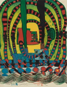 Friedensreich Hundertwasser (1928-2000), "Journey II and Travel by Rail," 1967