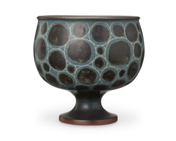 Harrison McIntosh (1914-2016), A glazed stoneware footed bowl, mid-20th century