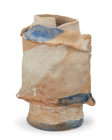 Rudy Autio (1926-2007), A slab stoneware vessel, late 20th century