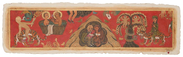 Gade (b. 1971), Modern thangka, 2009