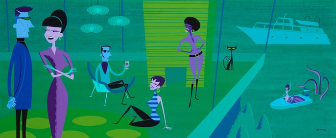 Josh Agle (aka SHAG) (b. 1962), "Doctor Scorpio's Lair"