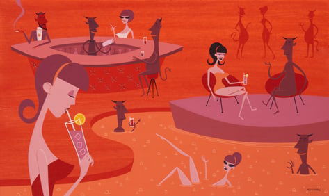 Josh Agle (aka SHAG) (b. 1962), "The Wages of Sin"