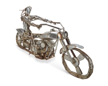 Stanton Segner (1966-1997), Ghostrider motorcycle sculpture, 1991