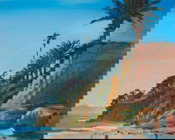 Hank Pitcher (b. 1949), "Montecito Cliffs," 1985