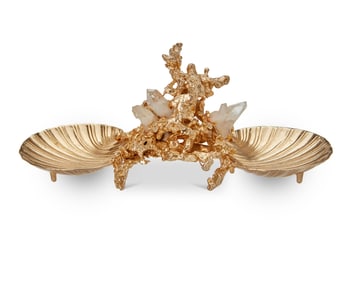 Claude Victor Boeltz (b. 1937), A gold-plated nickel vide poche, late 20th century