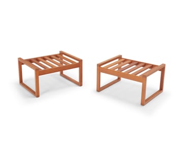 B¯rge Mogensen (1914-1972), A pair of model 248 wood ottomans for Fredericia Stolefabrik, circa