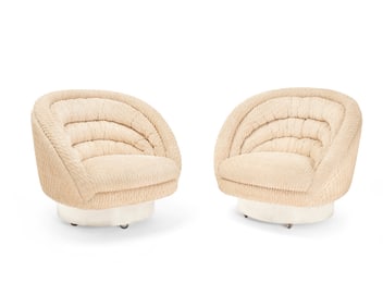 Vladimir Kagan (1927-2016), A pair of swivel chairs, late 20th century
