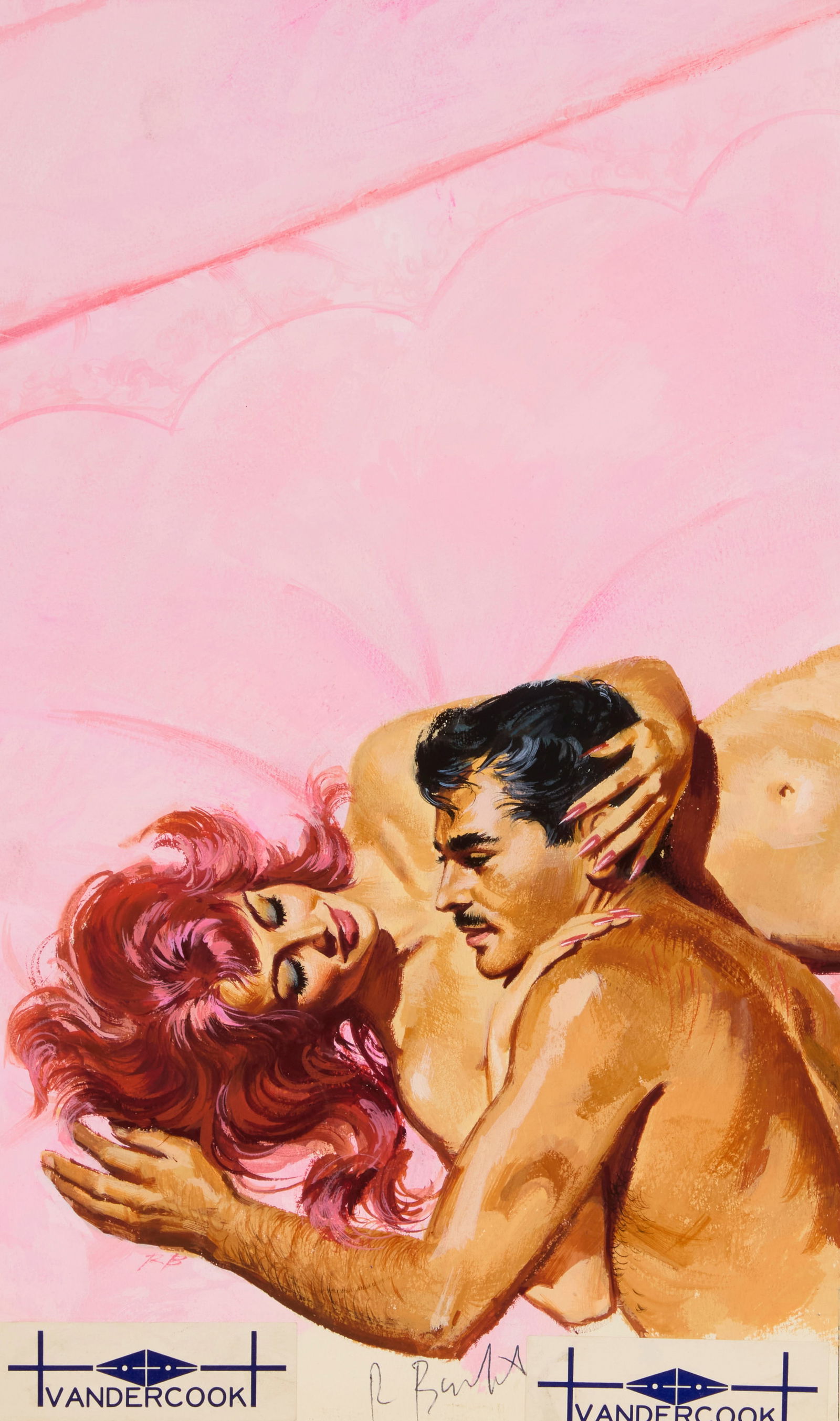 Robert Bonfils (b. 1922), "Creature of Sin," circa 1960: Robert Bonfils(b. 1922)"Creature of Sin," circa 1960Gouache on artist's boardSigned lower center: R. Bonfils; inscribed in the lower right corner of the artist's board: "Creature of Sin / 50¢ / B52;