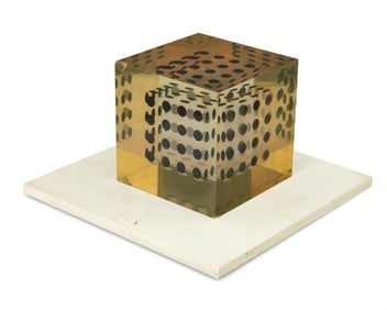 Enzo Mari (1932-2020), "Deformazione ottico-dinamica - cubo, serie a punti E" for Danese Milano,