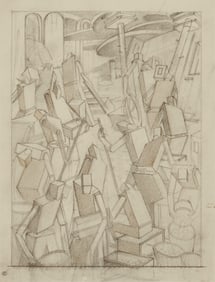 Mario Armond Zamparelli (1921-2012), Cubist figures in motion