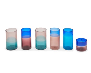 A group of Venini Murano glassware items for Hughes Airwest