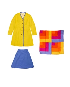 A Mario Armond Zamparelli and Company for Hughes Airwest hostess uniform prototype ensemble