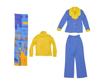 A Mario Armond Zamparelli and Company for Hughes Airwest hostess uniform prototype ensemble