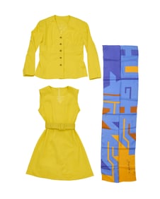 A Mario Armond Zamparelli and Company for Hughes Airwest hostess uniform prototype ensemble
