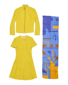 A Mario Armond Zamparelli and Company for Hughes Airwest hostess uniform prototype ensemble