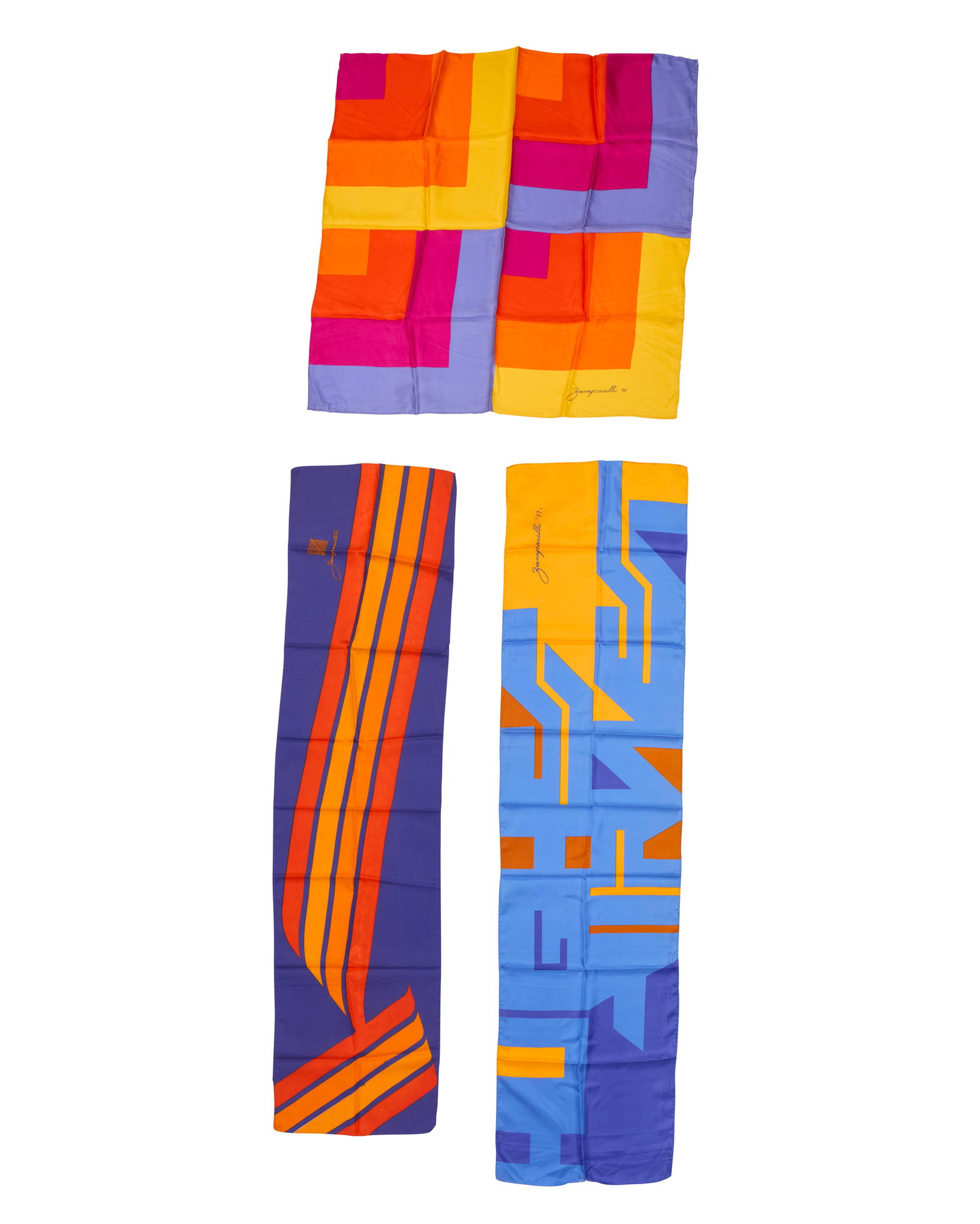A group of Mario Armond Zamparelli and Company for Hughes Airwest scarves (1 of 2)