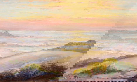 Francis Harvey Cutting (1872-1964), "Beach Sunset"
