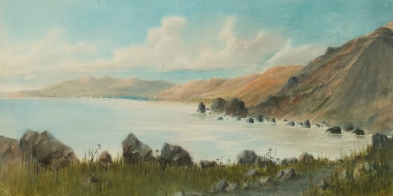 Alfred Farnsworth (1858-1908), Seaside landscape, circa early 1900s