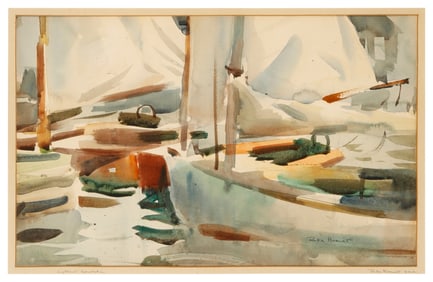 Rex Brandt (1914-2000), "Catboat Convention"