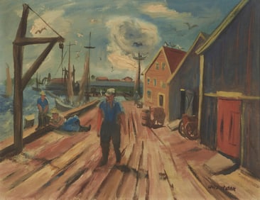Louis Ribak (1902-1979), Sailors on a dock